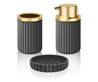 Set 3 piese de baie Queen's Home auriu