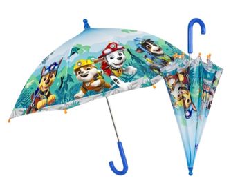 Тюркоазен чадър, Perletti, Paw Patrol, 45 см, Колекция Paw Patrol