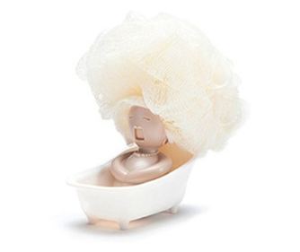 Suport pentru Spalat Vase, Cyrax, pentru Burete/Sarma, Model Cada, Alb/Bej