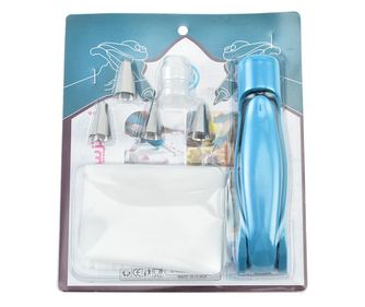 Set Accesorii Decorare Prajituri si Torturi, Cyrax, 5 Capete pentru Modele, 21.7x18.8 cm, Ustensila Manuala pentru Ornare, Albas