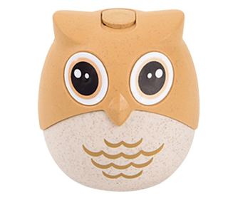 Suport pentru Scobitori, Model Bufnita, Multifunctional, 8.3x7.8 cm, Portocaliu
