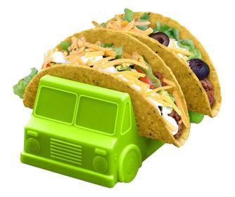 Suport pentru Taco, Model Autobuz, 14 x 7.5 x 6.5 cm, din PP, Verde