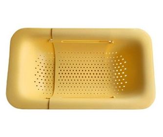 Cos pentru Scurgere Chiuveta de Bucatarie, Cyrax, Plastic, Telescopic, 36x20x5 cm, Galben