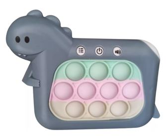 Jucarie Interactiva Pop It Whack A Mole, Cyrax, Tip Consola, Anti-Stres, 4 Moduri de Joc, din ABS si Silicon, +3 Ani, Model Dino