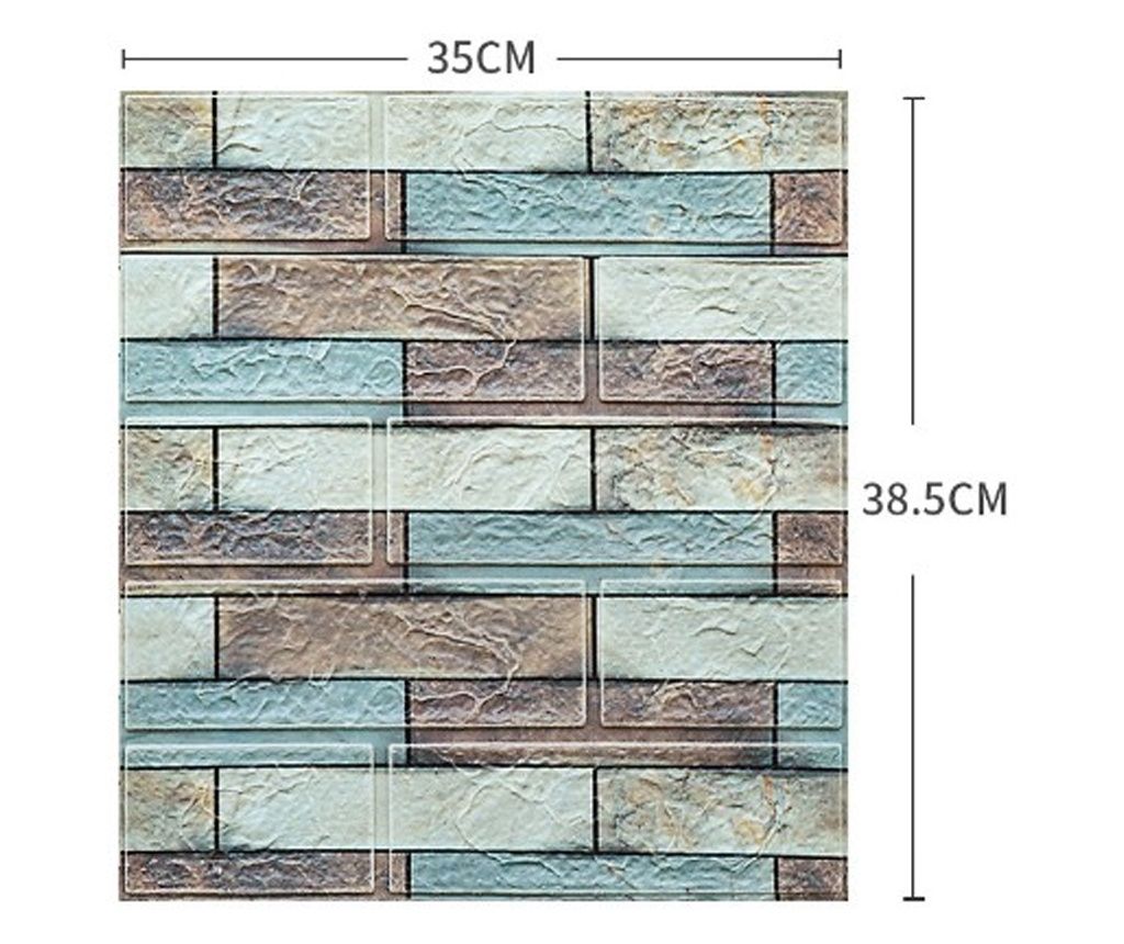 Set 10 Flippy 3D stenskih nalepk, 35 x 38 cm, 3 mm, 1,33 m², večbarvno