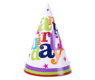 Set 6 Coifuri Happy Birthday, pentru Petrecere, Tematica Aniversare, 19x15 cm, Multicolor