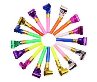 Set 6 Suflatori, pentru Petrecere, Tematica Aniversare, 8 cm, Multicolore