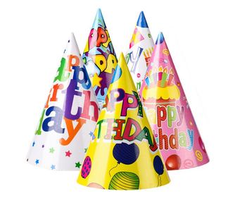Set 6 Coifuri Happy Birthday, Modele Diverse, pentru Petrecere, Tematica Aniversare, Multicolor