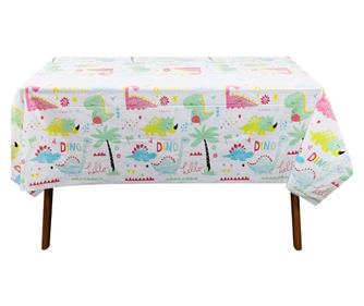 Fata de Masa Dreptunghiulara, Cyrax, Colectia Dino Park, 180 x 108 cm, din PE, Anti-pete, Impermeabila, Multicolor