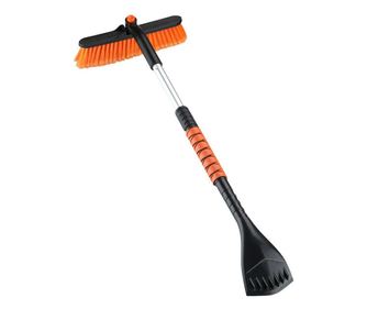 Perie de Zapada cu Racleta pentru Masina, Multifunctionala, Rotativa, Demontabila, cu Maner Antiderapant, Telescopica, Aluminiu,