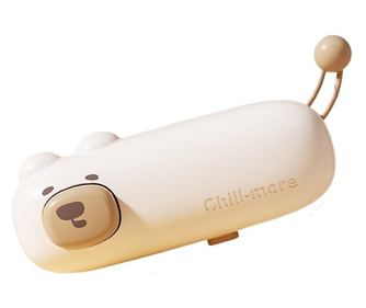 Aparat de Sigilat Ambalaje, Cyrax, Incarcare USB Tip C, 400 mAh, 10.2 x 3.7 x 4.3 cm, Model Ursulet, Maro