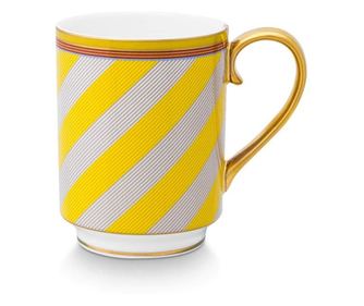 Porculanska šalica, Pip Studio, Stripes Yellow, 350 ml, kolekcija Pip Chique