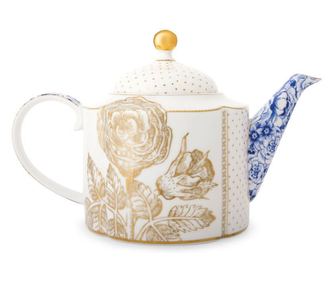Porculanski čajnik, Pip Studio, 900 ml, Royal White kolekcija