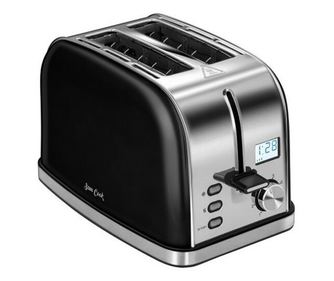 Тостер SAM COOK PSC-60/B, 950W, 8 степени на препичане, LCD екран, функция препичане, размразяване, нагряване, черен