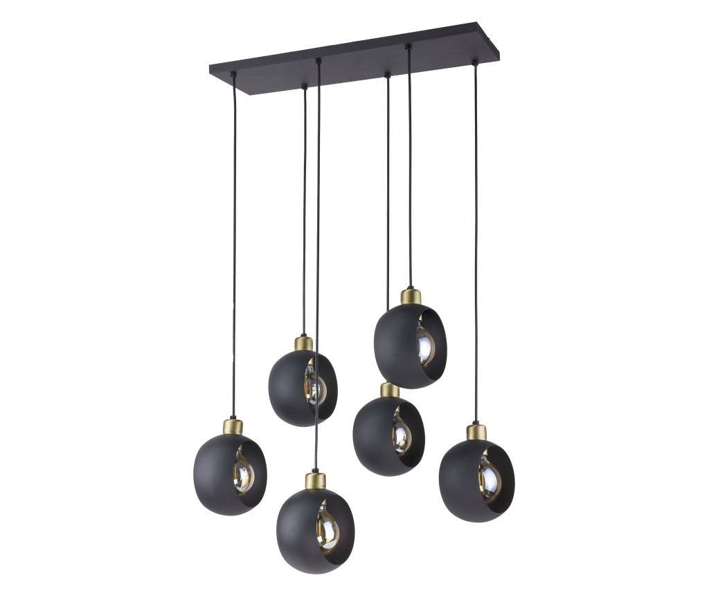 Corp de iluminat suspendat ADVITI Jala 6p AD-LD-6227BE27M, E27, maxim 6 x 15W, negru