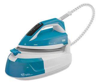 Станция за гладене BEKO, SGA6124D, 2400W, 200g/min, 1l, Гладеща плоча SteamXtra, Бяло-синя