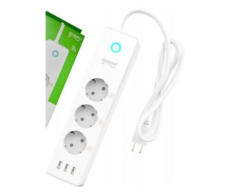 Pametni podaljšek Gosund P1, Wireless, 3 vtičnice, 3xUSB, 15W, 3A, stikalo, 1,5 m, kompatibilen z Alexa in Google Assistant, And