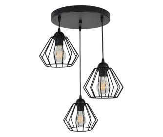 Κρεμαστό φωτιστικό ADVITI Waya AD-LD-6264BE27M, E27, 3 x 60W, μαύρο