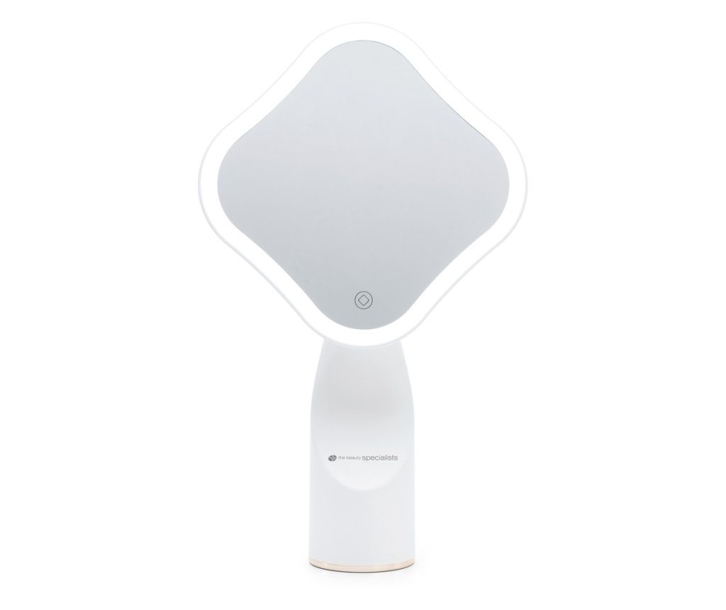 Oglinda cosmetica RIO MMIF, iluminare LED in inel, rotire 360°, control tactil, 3 setari de iluminare, baterie 650 mAh, autonomi
