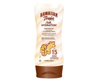 Хидратиращ лосион за тяло със слънцезащитен фактор, Hawaiian Tropic Silk Hydration SPF15, 180 мл