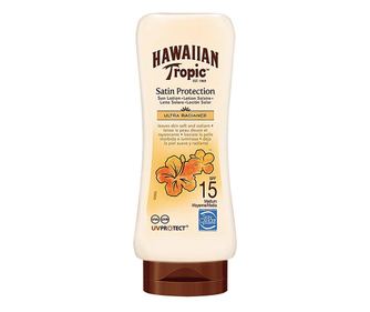 Хидратиращ лосион за тяло с лека текстура, Hawaiian Tropic Satin SPF15, 180 мл