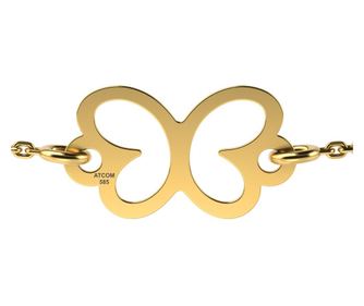 Bratara cu lantisor din aur galben model Butterfly