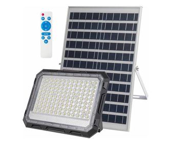 Proiector LED, cu Panou Solar si Telecomanda, Rezistent la Apa IP65, 200W