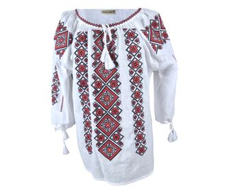 Női blúz RD24, fehér/bordó piros