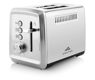 ETA Carter 4166 90000 Тостер, 850 W, 2 филийки, 7 степени на запичане, неръждаема стомана