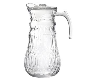Carafa Pufo Ellegant din sticla pentru apa, limonada sau suc, 1.8 L, transparent