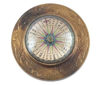 Busolă SIGRIS cu decorațiune nautică trandafir de vânt Colecția hartă mondială Signes Grimalt Decor And Go