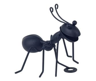 De SIGRIS Figurină mică de furnică neagră din metal Ornament de perete pentru grădină Colecția tropicală Signes Grimalt Decor An