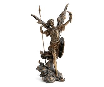 Figurină SIGRIS Angel Uriel, rășină ecru, 36x13x21 cm