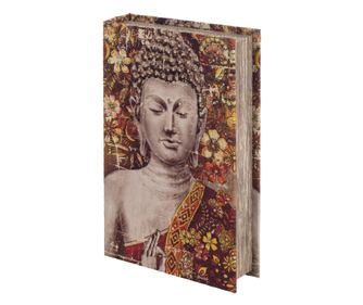 Cumpărați Cutii de Cărți Roșii MDF SIGRIS, Căptușite cu Pânză, 26x5x17cm, Set de 2 Unități