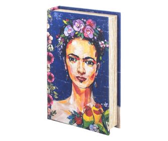 Кутии за книги от син MDF, облицовани с боядисан плат, 26 5 17 см, комплект от 2 броя