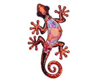 Figurină animal din metal și sticlă portocalie SIGRIS 1 11 21cm Set de 2 unități Figurină șopârle 2 unități