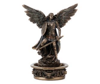 Figurină Arhanghel Mihail din Rășină, Figurină din Rășină pentru Grădină, Decorațiune Figurină 19x8x10cm
