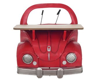 Decor And Go - Placă decorativă metalică pentru perete, gândac roșu, 1x1x1cm
