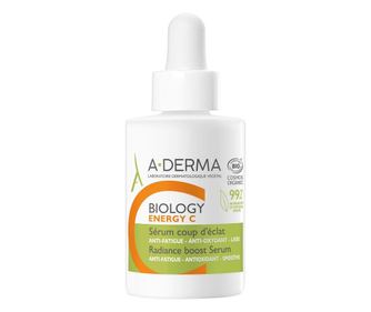 Vlažilni in energizirajoči obrazni serum z osvetljevalnim učinkom, A-Derma Biology Energy C, 40 ml