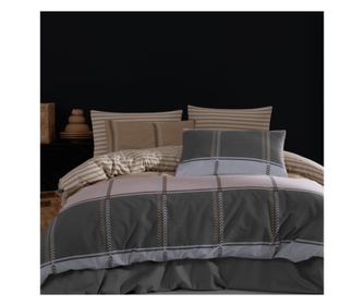 Kétszemélyes ágynemű garnitúra, Majoli Bahar Home Collection, 100% pamut ranforce, 144 TC, 4 darab, Keystone