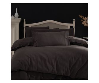 Lenjerie de pat dublu, Majoli Bahar Home Collection, 100% bumbac satin, 210TC, pentru 2 persoane, 6 piese, Opia Harbor