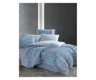 Двойно спално бельо, Majoli Bahar Home Collection, 100% памук ранфорс, 144 TC, 4 части, Papilio