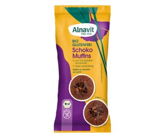 Briose cu ciocolata fara gluten,bio, 140g, 2 buc. Alnavit