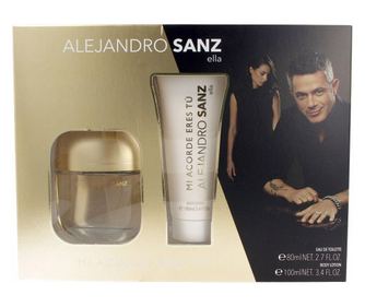 Set Toaletna voda 80 ml + Vlažilni losjon za telo 100 ml, Alejandro Sanz Mi Acorde Eres Tu Woman