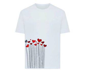 Unisex bela majica, oversize kroj, velikost M