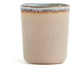 Sada 2 krémových hrnků na kávu nebo čaj, keramický materiál, ručně vyrobené, 350 ml