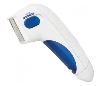 Pieptene electric SIKS® impotriva puricilor, pentru animale de companie, alb/albastru