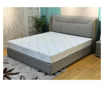 Saltea ortopedica Wolke Memory Bamboo 140x200x20 cm, husa detasabila cu fermoar, 1 cm spuma memory gel, 19 cm spuma poliuretanic