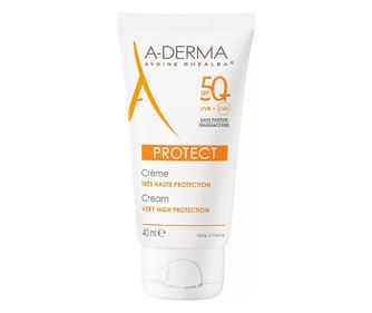 Хидратиращ крем с висока слънцезащита без аромат, A-Derma Protect SPF50+, 40 мл