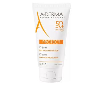 Хидратиращ крем с висока слънцезащита, устойчив на вода, A-Derma Protect SPF50+, 40 мл